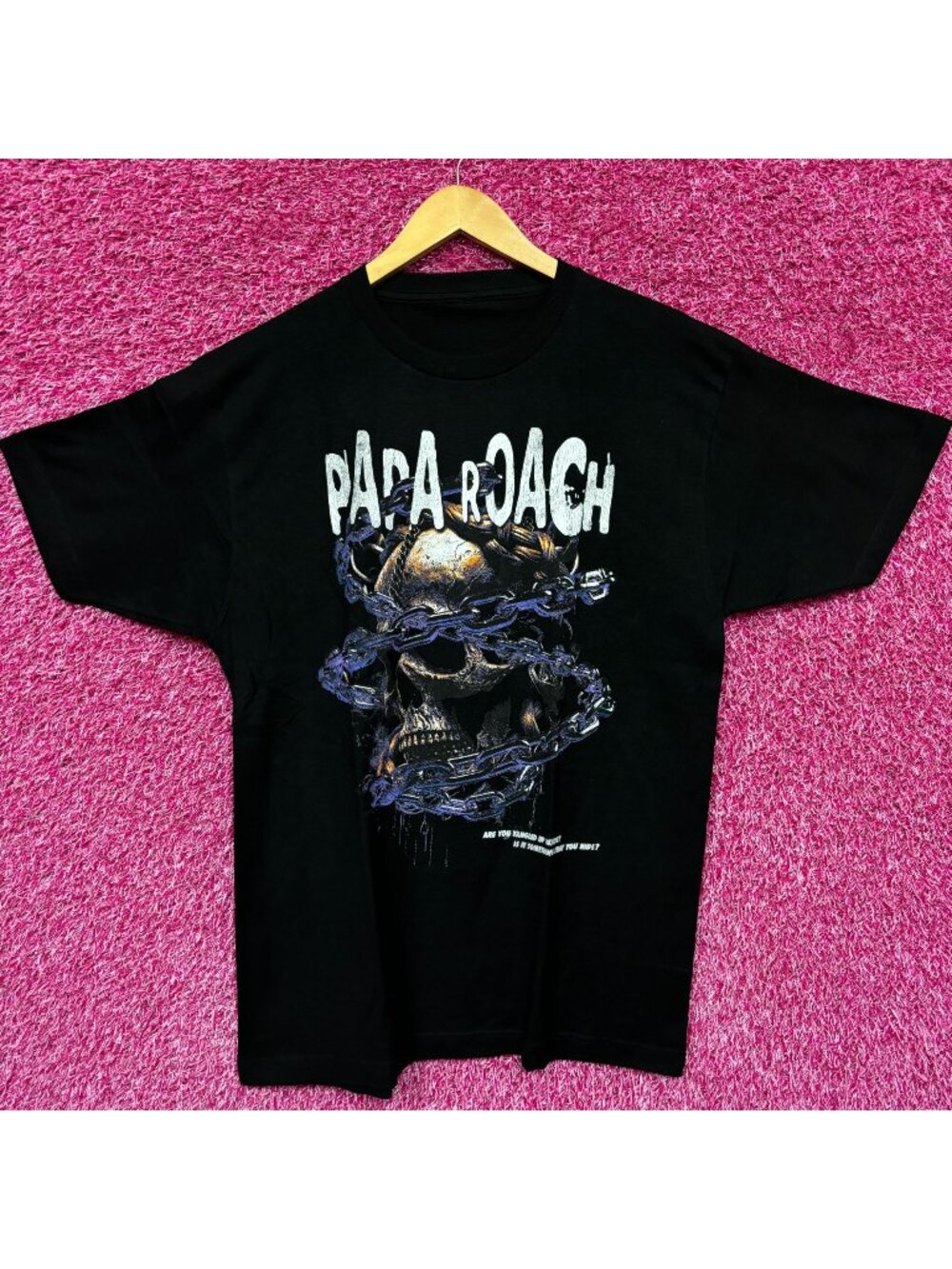 Papa Roach Rock Nu Metal Distressed Tshirt size Large